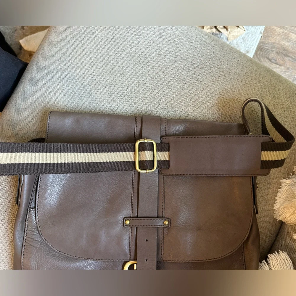 Vintage Billy‎ Bag London Brown Leather Crossbody Messenger Bag